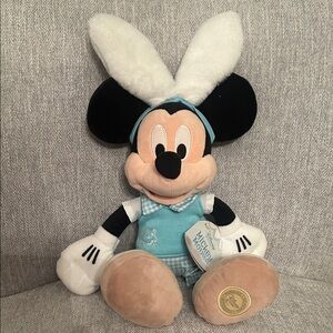Disney Easter Mickey Mouse in Blue Outfit with Bunny Ears